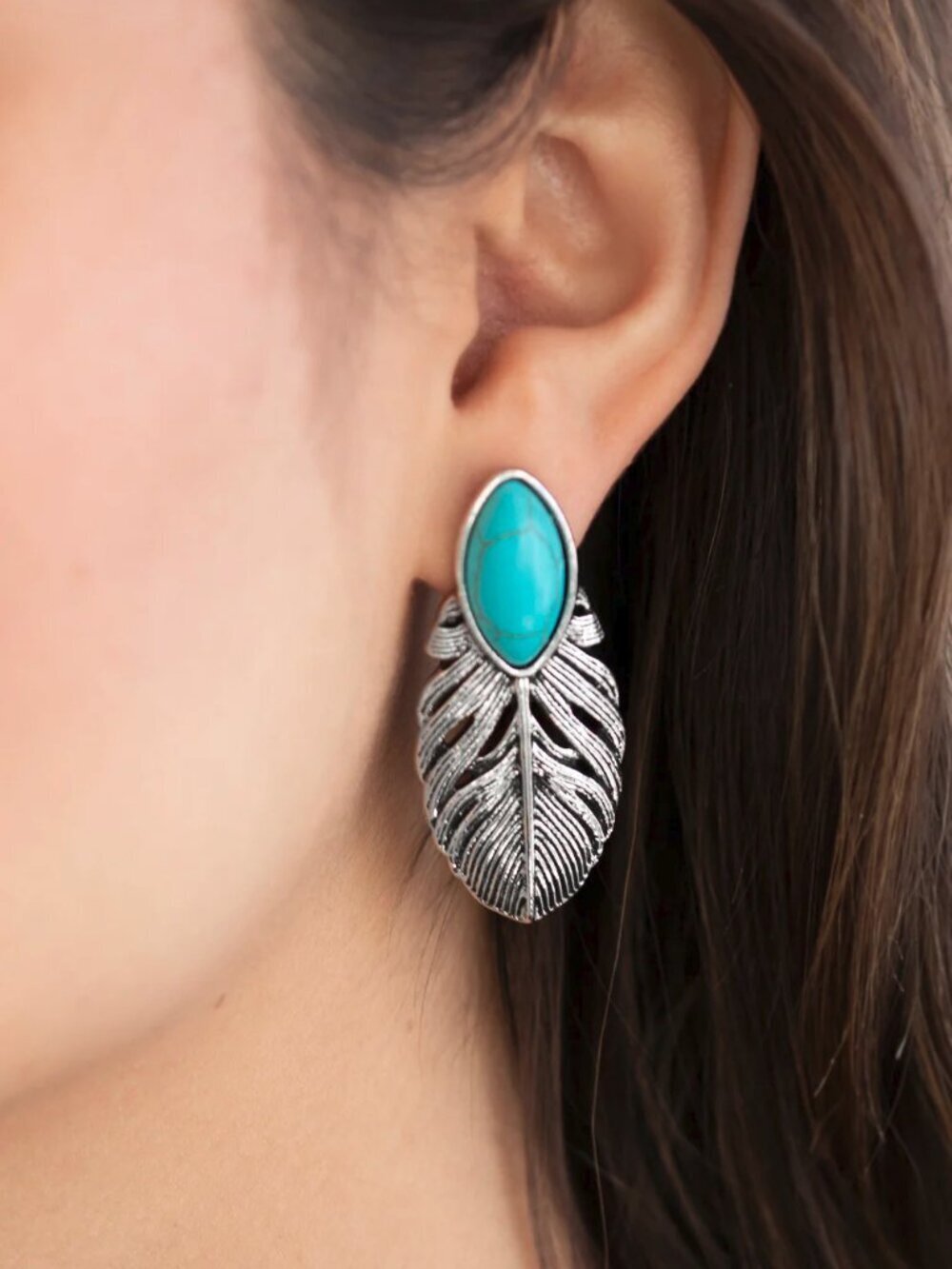 Paparazzi Jewelry Accessories - Rural Roadrunner - Blue Earrings - Vintage